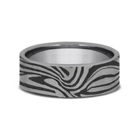 The Lava Lamp Men's Wedding Band in Grey Tantalum - 7mm Width by Tantalum