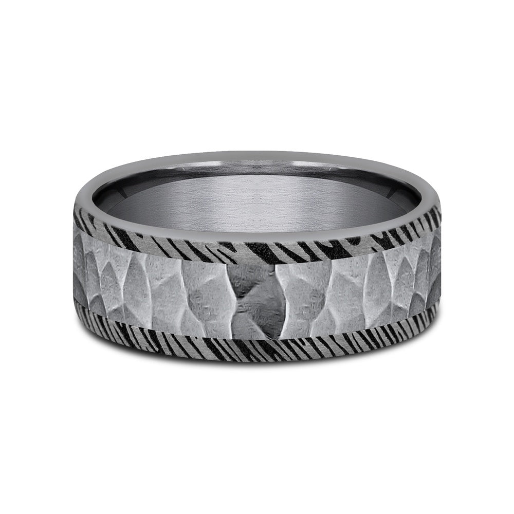 The Ledger Men's Wedding Band in Grey Tantalum - 8mm Width by Brook and Branch