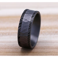 The Ledger Men's Wedding Band in Grey Tantalum - 8mm Width by Brook and Branch