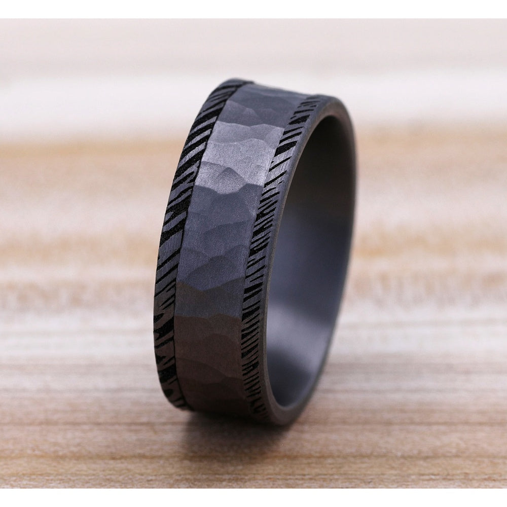 The Ledger Men's Wedding Band in Grey Tantalum - 8mm Width by Brook and Branch