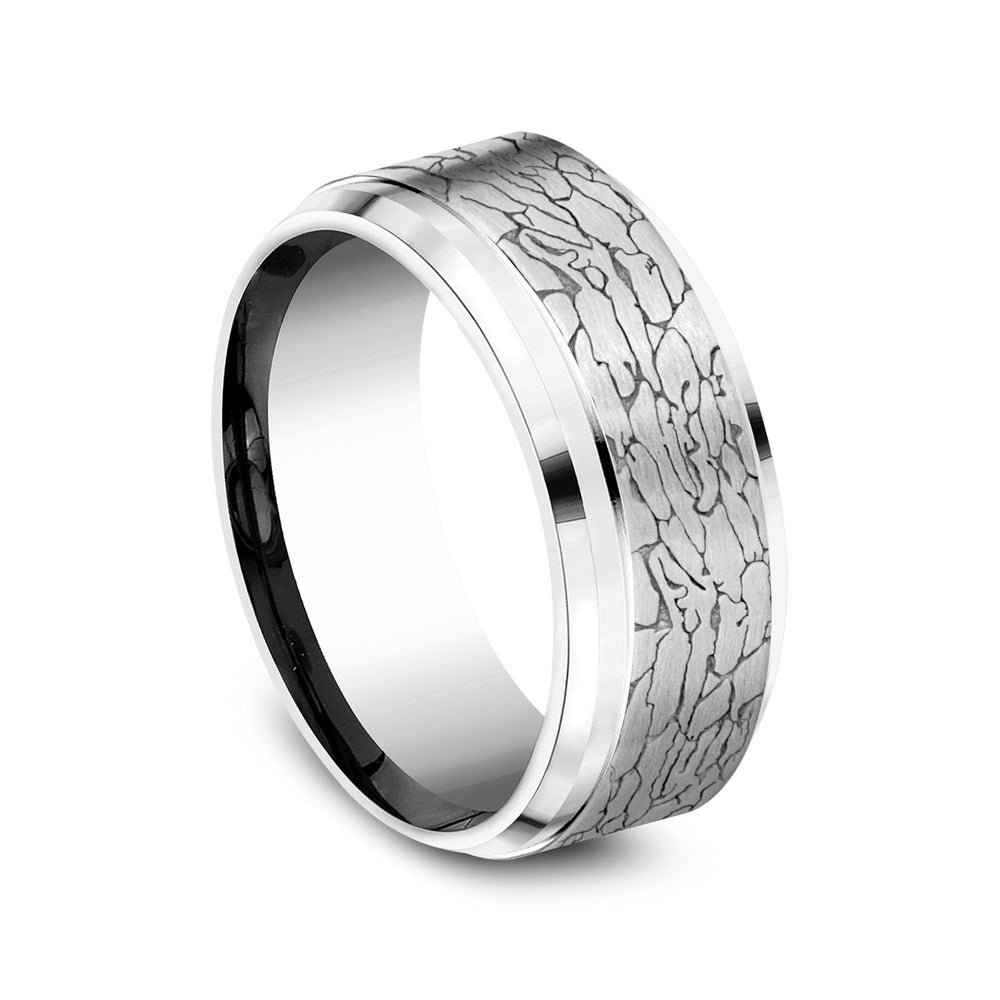 The Legend Men's Wedding Band in White Cobalt - 9mm Width by Forge