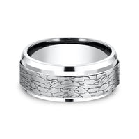 The Legend Men's Wedding Band in White Cobalt - 9mm Width by Forge