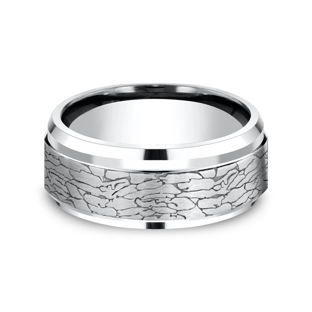The Legend Men's Wedding Band in White Cobalt - 9mm Width by Forge