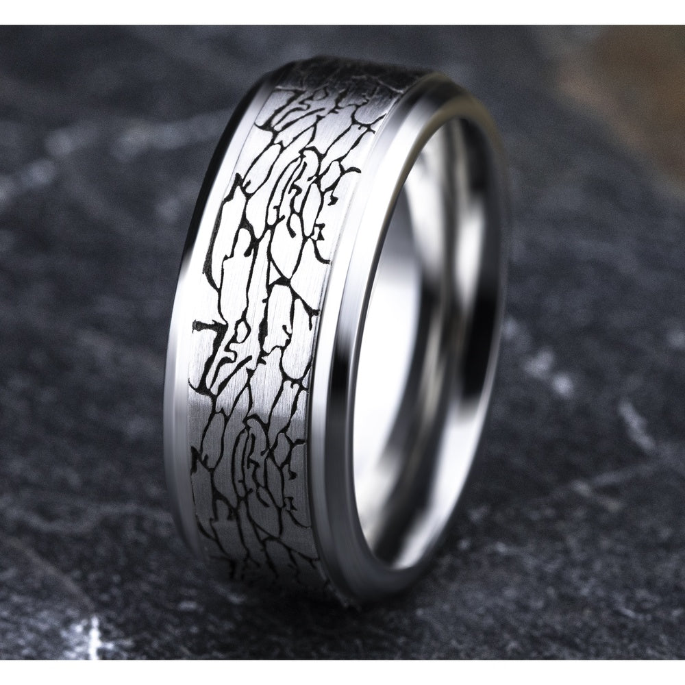 The Legend Men's Wedding Band in White Cobalt - 9mm Width by Forge