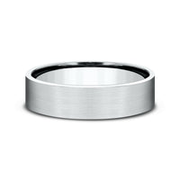 The Lieutenant Men's Wedding Band in 14K White Gold - 6mm Width by Benchmark