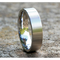 The Lieutenant Men's Wedding Band in 14K White Gold - 6mm Width by Benchmark
