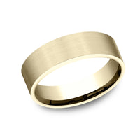 The Lieutenant Men's Wedding Band in 14K Yellow Gold - 7mm Width by Benchmark