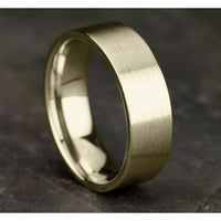 The Lieutenant Men's Wedding Band in 14K Yellow Gold - 7mm Width by Benchmark