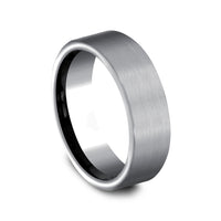 The Lieutenant Men's Wedding Band in Grey Tantalum - 7mm Width by Tantalum