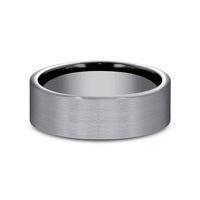 The Lieutenant Men's Wedding Band in Grey Tantalum - 7mm Width by Tantalum