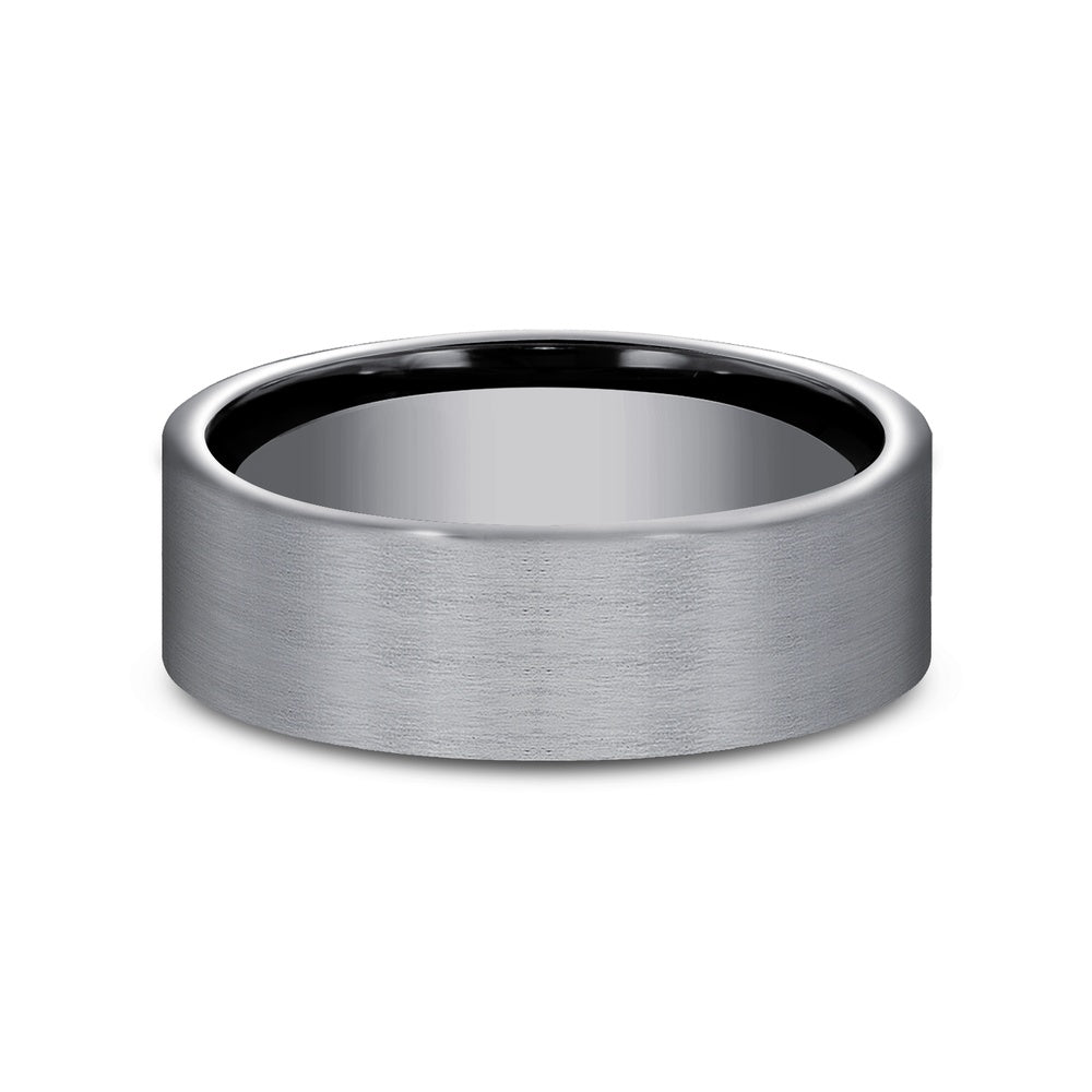The Lieutenant Men's Wedding Band in Grey Tantalum - 7mm Width by Tantalum
