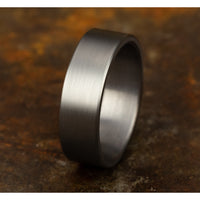 The Lieutenant Men's Wedding Band in Grey Tantalum - 7mm Width by Tantalum