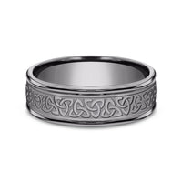 The Limerick Men's Wedding Band in Grey Tantalum - 7mm Width by Tantalum