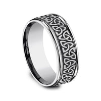 The Limerick Men's Wedding Band in Tungsten - 8mm Width by Forge