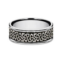 The Limerick Men's Wedding Band in Tungsten - 8mm Width by Forge