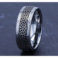 The Limerick Men's Wedding Band in Tungsten - 8mm Width by Forge