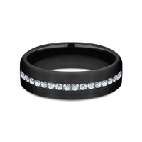 The Lincoln Men's Wedding Band in Black Titanium - 6.5mm Width by Forge