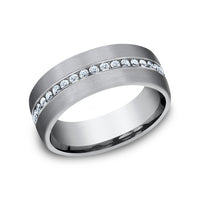 The Lincoln Men's Wedding Band in Grey Tantalum - 7.5mm Width by Tantalum