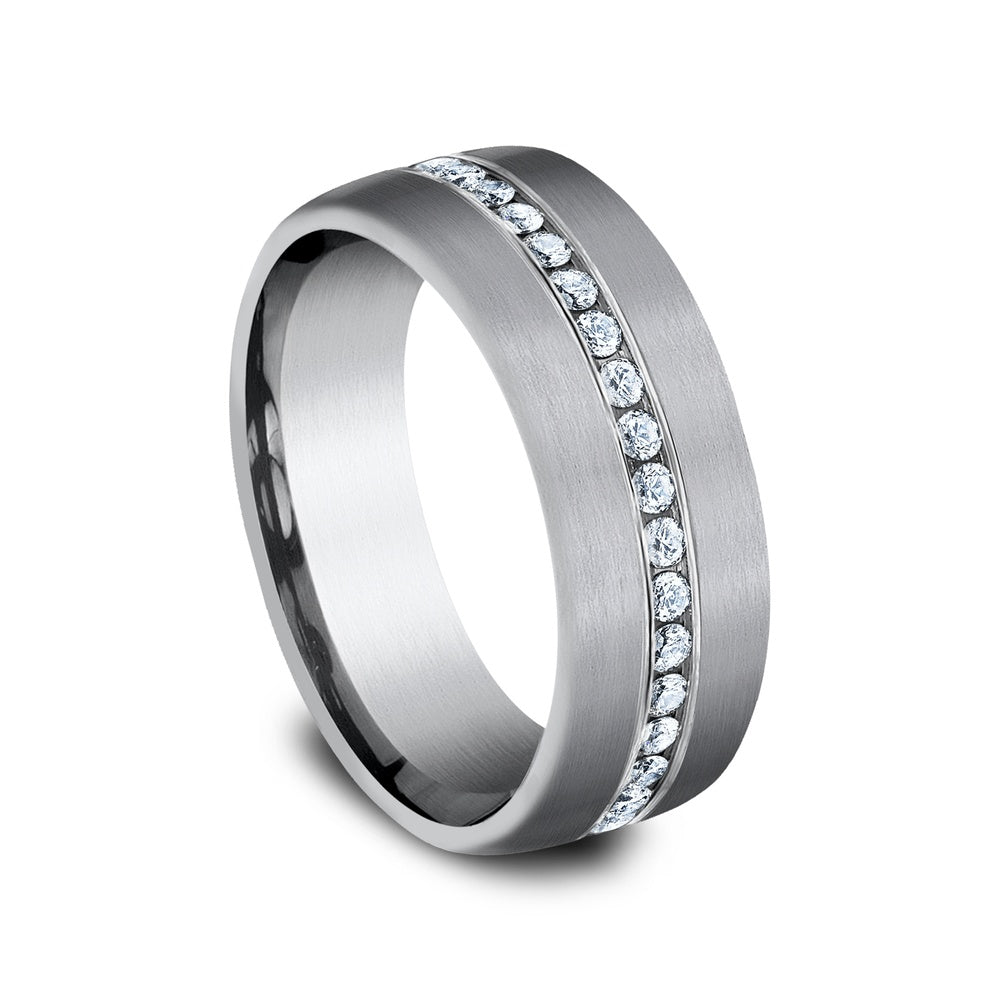 The Lincoln Men's Wedding Band in Grey Tantalum - 7.5mm Width by Tantalum