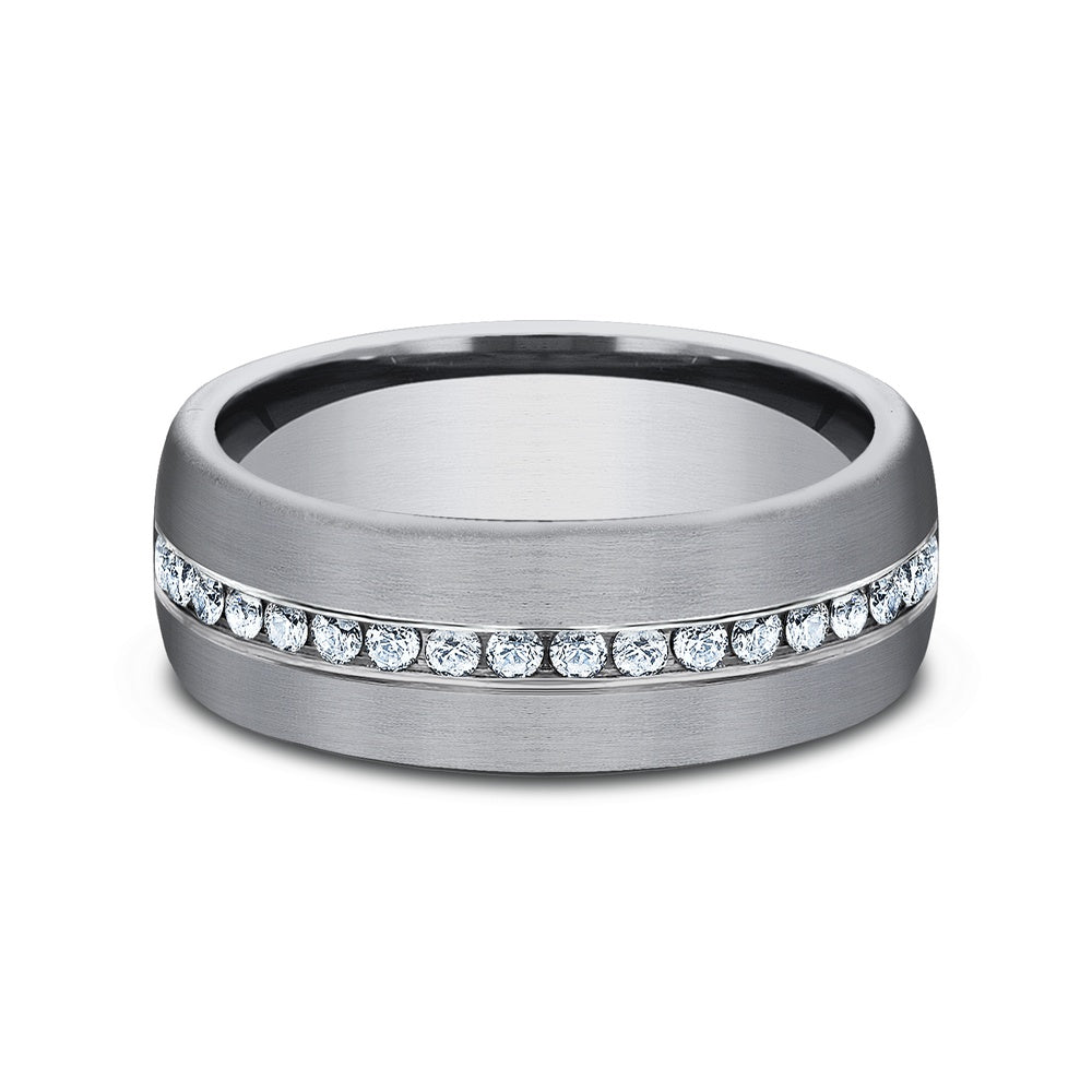 The Lincoln Men's Wedding Band in Grey Tantalum - 7.5mm Width by Tantalum