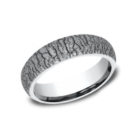 The Linden Men's Wedding Band in White Cobalt - 6mm Width by Forge