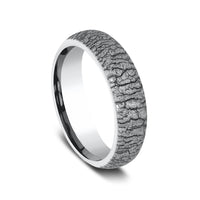 The Linden Men's Wedding Band in White Cobalt - 6mm Width by Forge