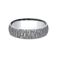 The Linden Men's Wedding Band in White Cobalt - 6mm Width by Forge