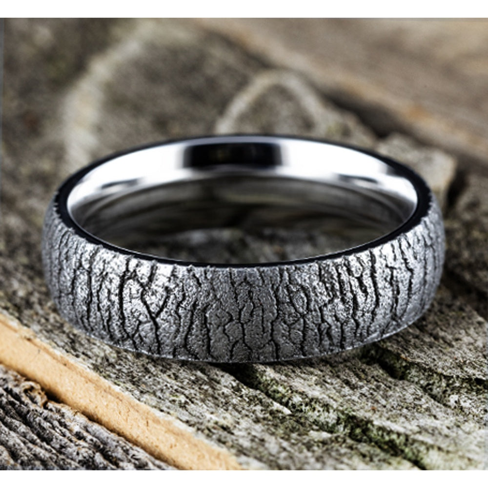 The Linden Men's Wedding Band in White Cobalt - 6mm Width by Forge