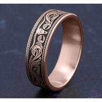 The Longhorn Men's Wedding Band in 14K Rose Gold - 7mm Width by Brook and Branch
