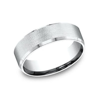 The Major Men's Wedding Band in 14K White Gold - 7mm Width by Benchmark