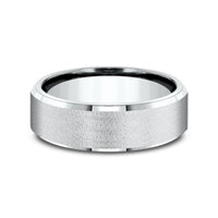 The Major Men's Wedding Band in 14K White Gold - 7mm Width by Benchmark