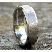 The Major Men's Wedding Band in 14K White Gold - 7mm Width by Benchmark