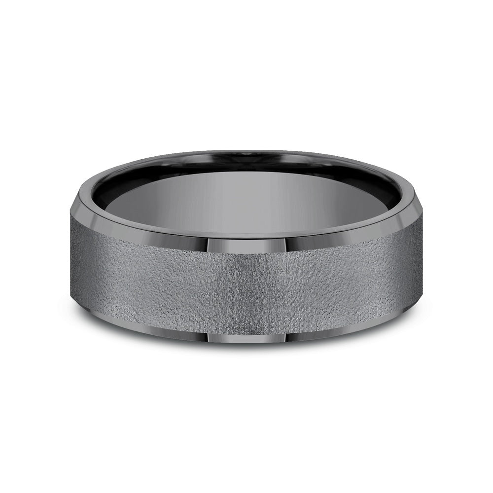 The Major Men's Wedding Band in Darkened Tantalum - 7mm Width by Tantalum