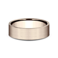 The Mastermind Men's Wedding Band in 14K Rose Gold - 6.5mm Width by Benchmark