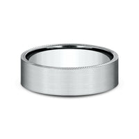 The Mastermind Men's Wedding Band in 14K White Gold - 6.5mm Width by Benchmark
