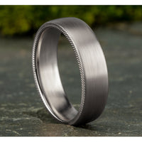 The Mastermind Men's Wedding Band in 14K White Gold - 6.5mm Width by Benchmark