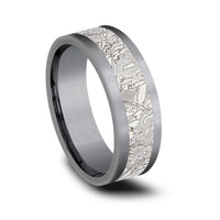 The Matrix Men's Wedding Band in Grey Tantalum - 8mm Width by Tantalum