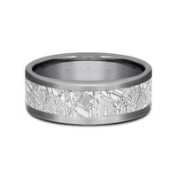 The Matrix Men's Wedding Band in Grey Tantalum - 8mm Width by Tantalum