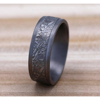 The Matrix Men's Wedding Band in Grey Tantalum - 8mm Width by Tantalum