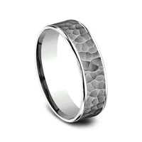 The Max Men's Wedding Band in 14K White Gold and Grey Tantalum - 6.5mm Width by Ammara Stone