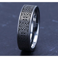 The Mihrab Men's Wedding Band in Tungsten - 7mm Width by Forge