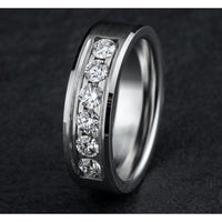 The Monarch Men's Wedding Band in 14K White Gold - 7mm Width by Benchmark