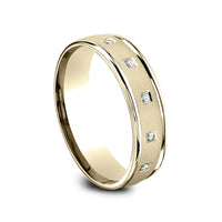 The Monroe Men's Wedding Band in 14K Yellow Gold - 6mm Width by Benchmark