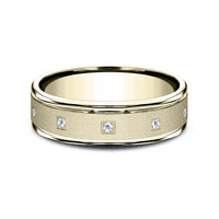 The Monroe Men's Wedding Band in 14K Yellow Gold - 6mm Width by Benchmark