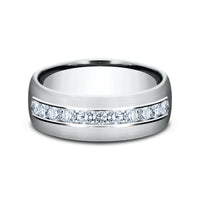 The Mozart Men's Wedding Band in 14K White Gold - 7.5mm Width by Benchmark