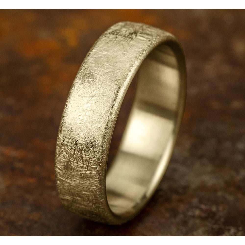 The Nebula Men's Wedding Band in 14K Yellow Gold - 6.5mm Width by Benchmark