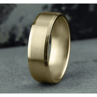 The Nobleman Men's Wedding Band in 14K Yellow Gold - 7mm Width by Benchmark