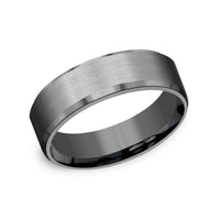 The Nobleman Men's Wedding Band in Tantalum - 7mm Width by Tantalum