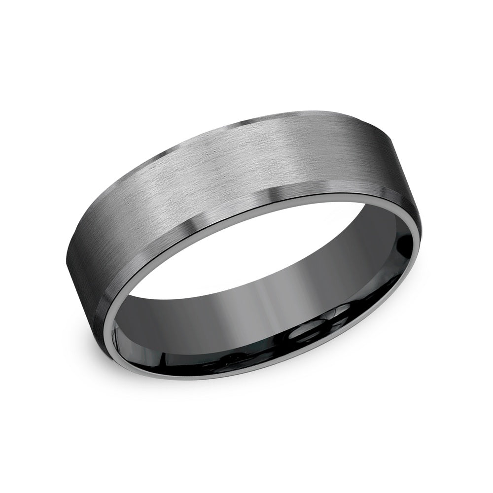 The Nobleman Men's Wedding Band in Tantalum - 7mm Width by Tantalum