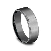The Nobleman Men's Wedding Band in Tantalum - 7mm Width by Tantalum